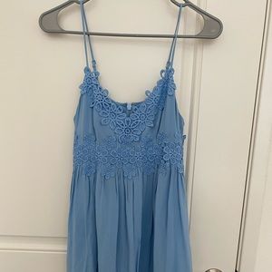Topshop mini dress in baby blue